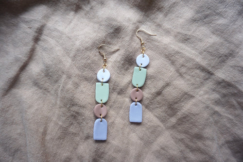 Pastel geometric earrings