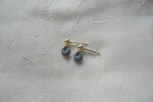 Slate blue circle studs