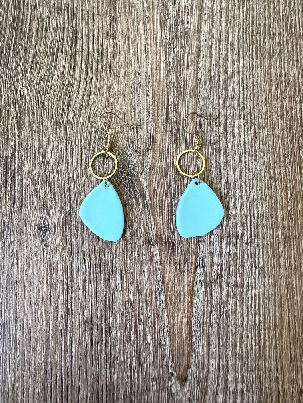 Robin egg blue geometric earrings