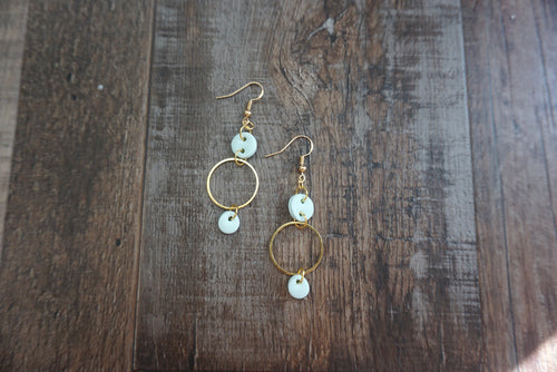 Sky blue tiered dangles