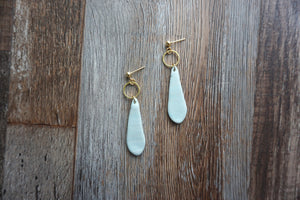 Light blue teardrop earrings
