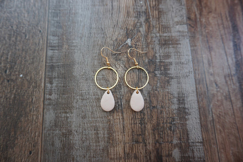 Pale lavender teardrop earrings