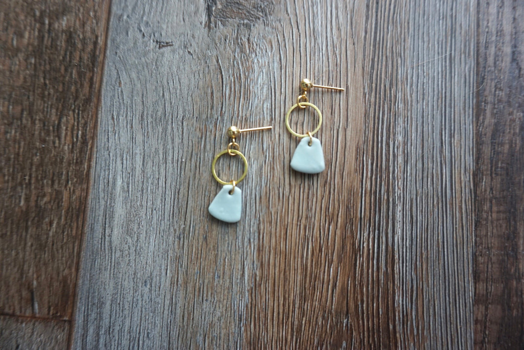 Pale blue bell earrings