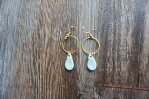 Light blue droplet earrings