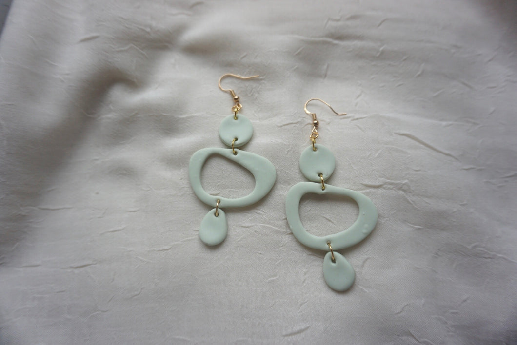 Baby blue tiered dangles