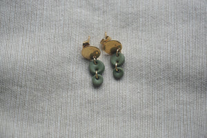 Forrest green dual-tiered dangles