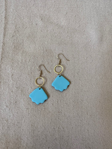 Maya blue shell earrings