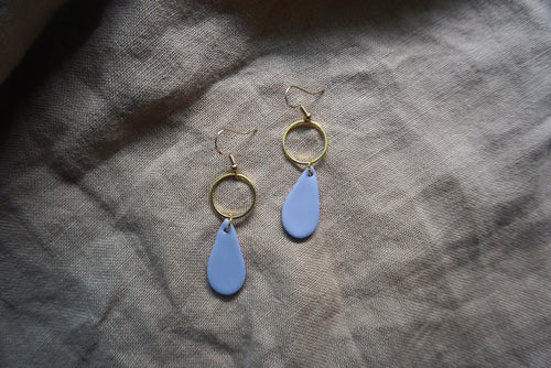 Medium dark periwinkle teardrops