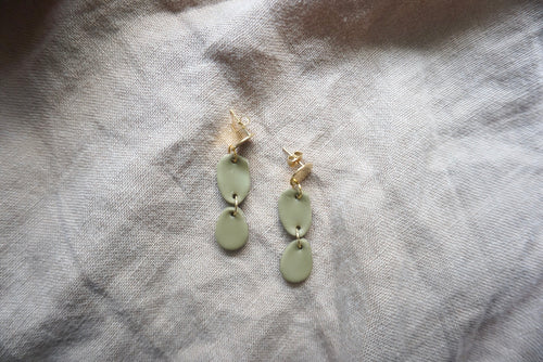 Olive green dual circles